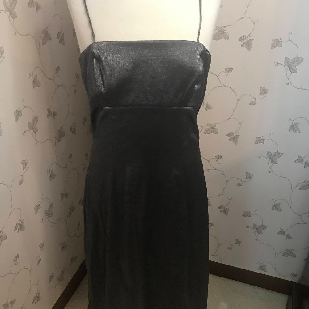 Vintage Guess jeans Metallic Silver Dress with Removable Straps - Size 11
